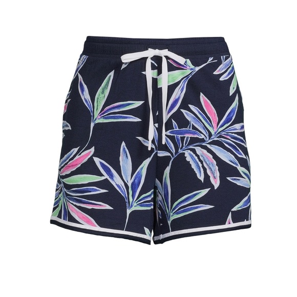 SECRET TREASURES Womens Sleep Shorts Size Small 4-6 Navy Floral Pockets New - Picture 1 of 5